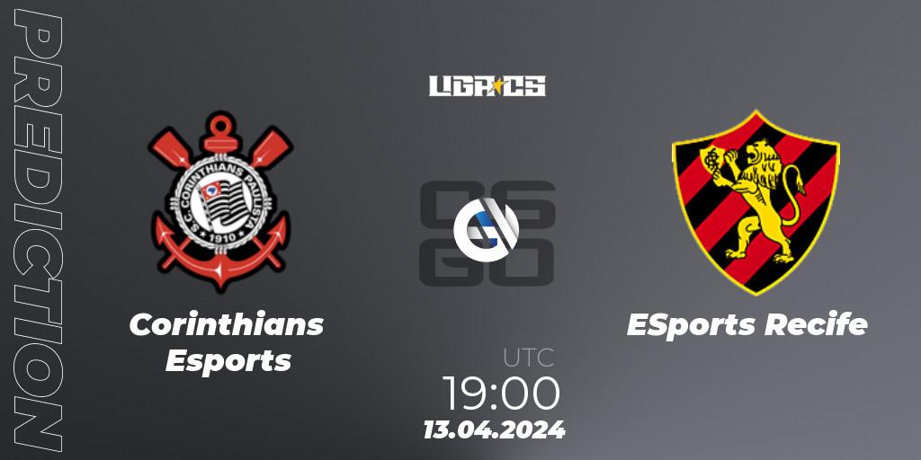 Prognose für das Spiel Corinthians Esports VS ESports Recife. 13.04.24. CS2 (CS:GO) - LIGA CS: Summer 2024