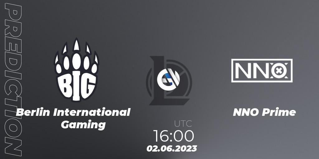 Prognose für das Spiel Berlin International Gaming VS NNO Prime. 02.06.23. LoL - Prime League Summer 2023 - Group Stage