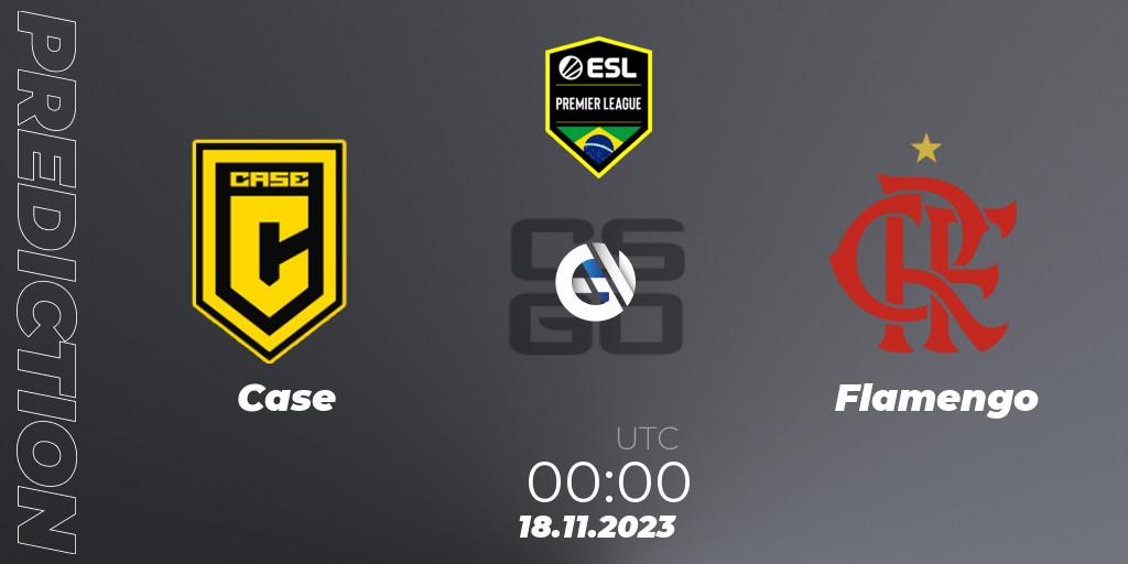 Prognose für das Spiel Case VS Flamengo. 18.11.2023 at 00:00. Counter-Strike (CS2) - ESL Brasil Premier League Season 15