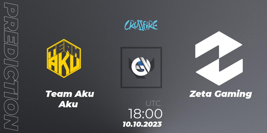 Prognose für das Spiel Team Aku Aku VS Zeta Gaming. 10.10.23. VALORANT - LVP - Crossfire Cup 2023: Contenders #1