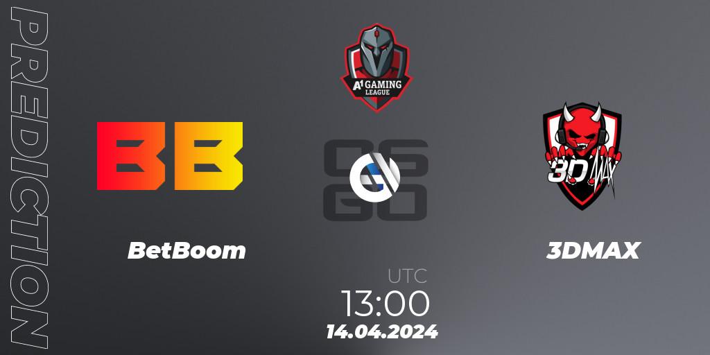 Prognose für das Spiel BetBoom VS 3DMAX. 14.04.24. CS2 (CS:GO) - A1 Gaming League Season 8