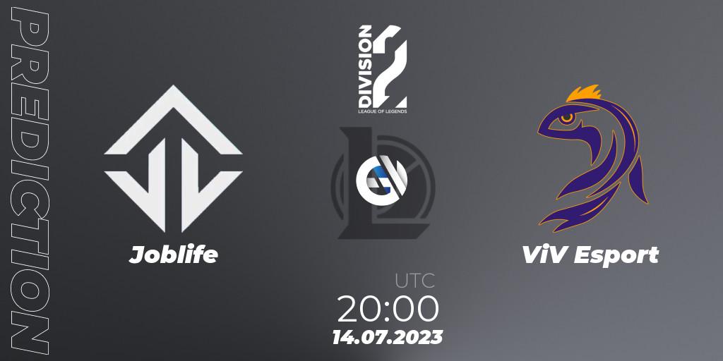 Prognose für das Spiel Joblife VS ViV Esport. 14.07.2023 at 20:00. LoL - LFL Division 2 Summer 2023 - Group Stage