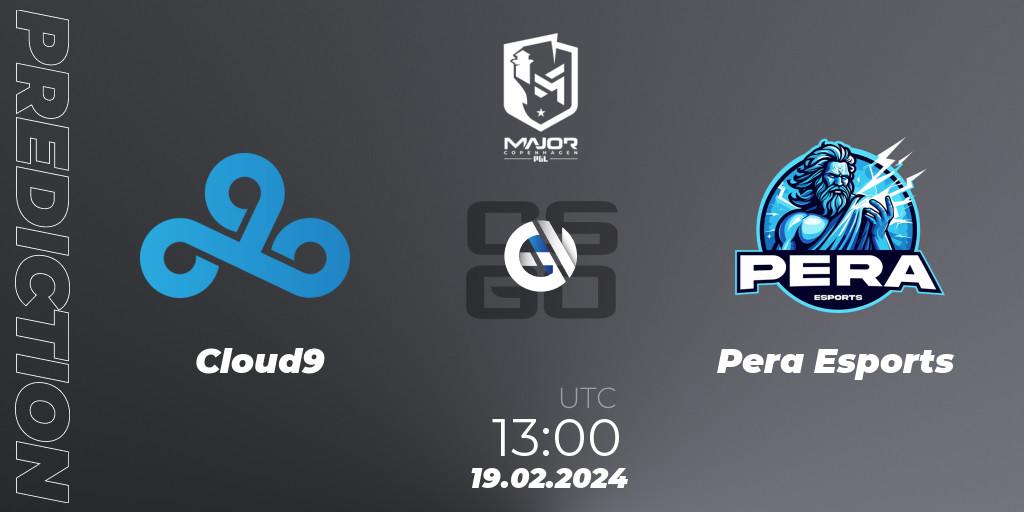 Prognose für das Spiel Cloud9 VS Pera Esports. 19.02.24. CS2 (CS:GO) - PGL CS2 Major Copenhagen 2024: European RMR B