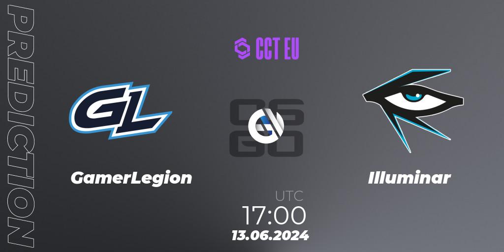 Prognose für das Spiel GamerLegion VS Illuminar. 13.06.2024 at 17:00. Counter-Strike (CS2) - CCT Season 2 Europe Series 5