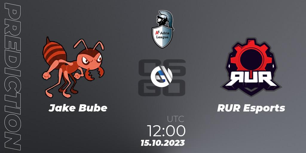 Prognose für das Spiel Jake Bube VS RUR Esports. 15.10.23. CS2 (CS:GO) - A1 Adria League Season 12