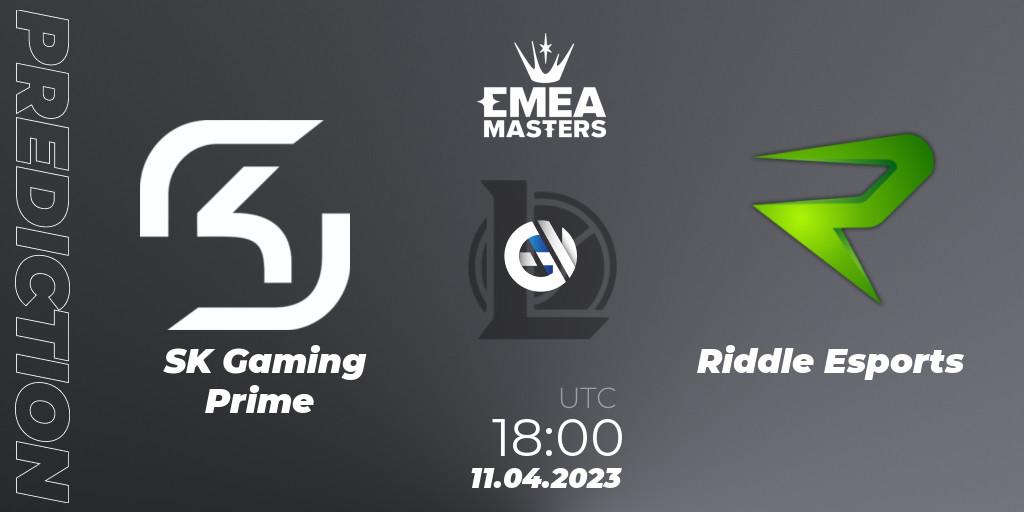 Prognose für das Spiel SK Gaming Prime VS Riddle Esports. 11.04.23. LoL - EMEA Masters Spring 2023 - Group Stage