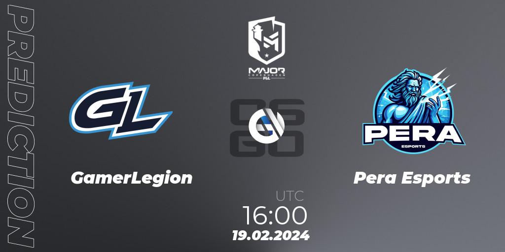 Prognose für das Spiel GamerLegion VS Pera Esports. 19.02.24. CS2 (CS:GO) - PGL CS2 Major Copenhagen 2024: European RMR B