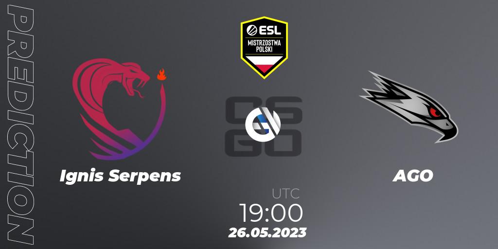 Prognose für das Spiel Ignis Serpens VS AGO. 26.05.2023 at 19:30. Counter-Strike (CS2) - ESL Mistrzostwa Polski Spring 2023