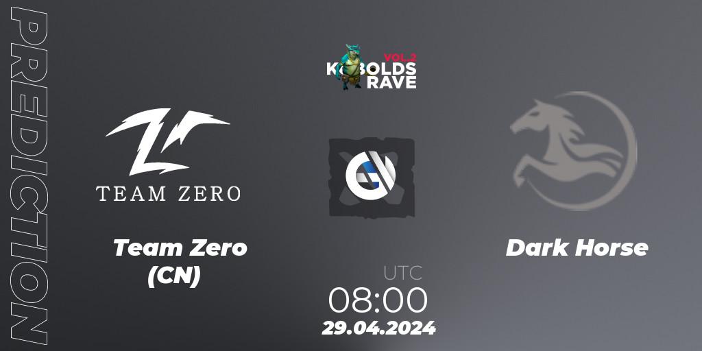Prognose für das Spiel Team Zero (CN) VS Dark Horse. 29.04.2024 at 08:00. Dota 2 - Cringe Station Kobolds Rave 2