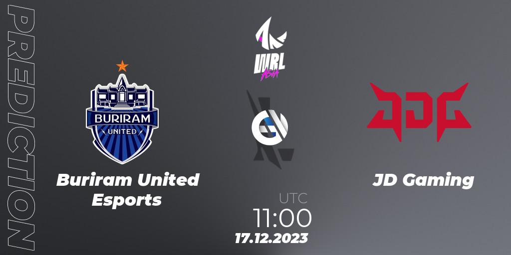 Prognose für das Spiel Buriram United Esports VS JD Gaming. 17.12.23. Wild Rift - WRL Asia 2023 - Season 2 - Regular Season