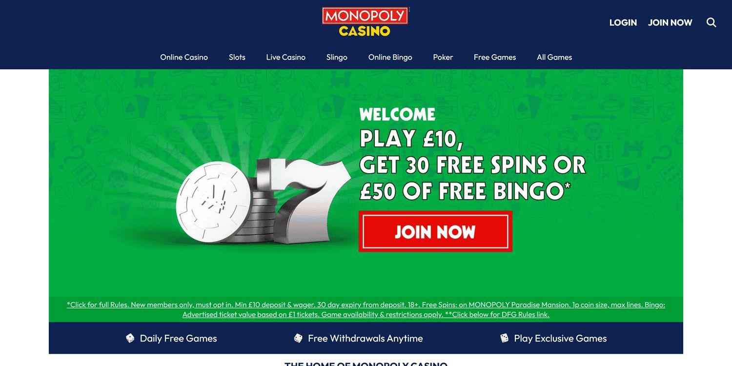 Monopoly Casino Schwesterseiten - UK Seiten wie Monopoly Casino