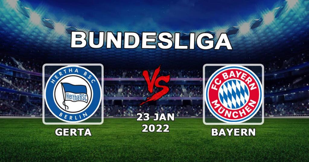 Hertha - Bayern: Vorhersage und Wette auf das Spiel der Bundesliga - 23.01.2022