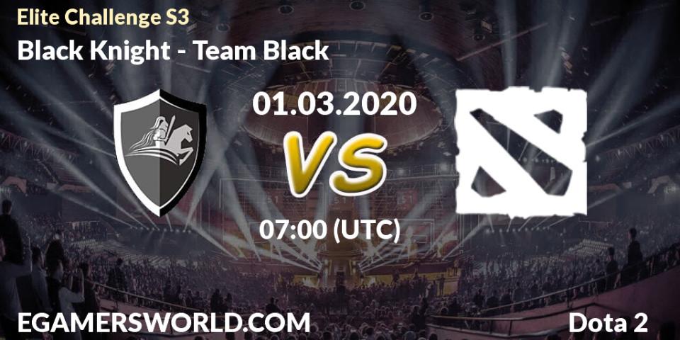 Prognose für das Spiel Black Knight VS Team Black. 01.03.20. Dota 2 - Elite Challenge S3