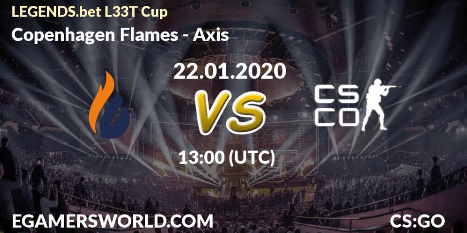 Prognose für das Spiel Copenhagen Flames VS Axis. 22.01.20. CS2 (CS:GO) - LEGENDS.bet L33T Cup