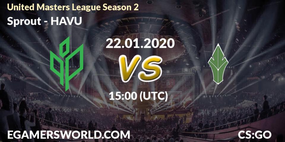 Prognose für das Spiel Sprout VS HAVU. 22.01.20. CS2 (CS:GO) - United Masters League Season 2