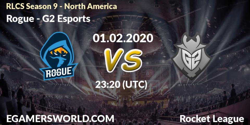 Prognose für das Spiel Rogue VS G2 Esports. 08.02.20. Rocket League - RLCS Season 9 - North America