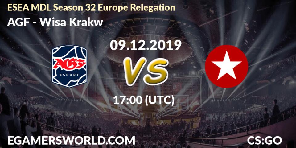 Prognose für das Spiel AGF VS Wisła Kraków. 09.12.19. CS2 (CS:GO) - ESEA MDL Season 32 Europe Relegation