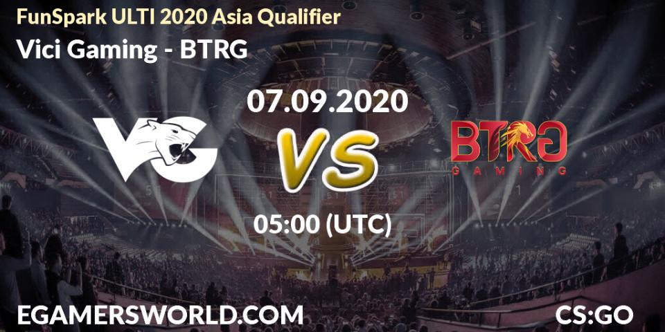 Prognose für das Spiel Vici Gaming VS BTRG. 07.09.20. CS2 (CS:GO) - FunSpark ULTI 2020 Asia Qualifier