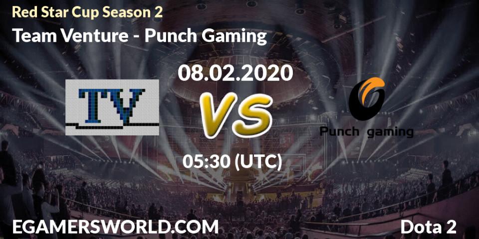 Prognose für das Spiel Team Venture VS Punch Gaming. 08.02.20. Dota 2 - Red Star Cup Season 3