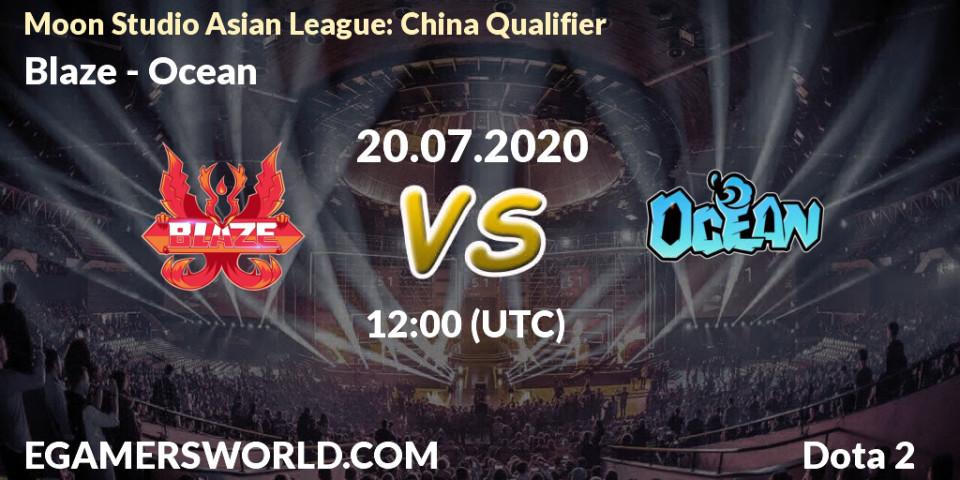 Prognose für das Spiel Blaze VS Ocean. 20.07.20. Dota 2 - Moon Studio Asian League: China Qualifier