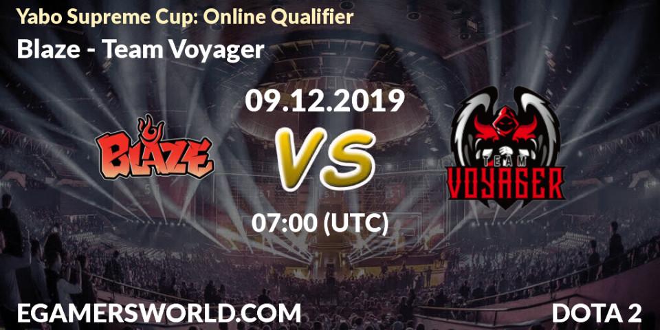 Prognose für das Spiel Blaze VS Team Voyager. 09.12.19. Dota 2 - Yabo Supreme Cup: Online Qualifier