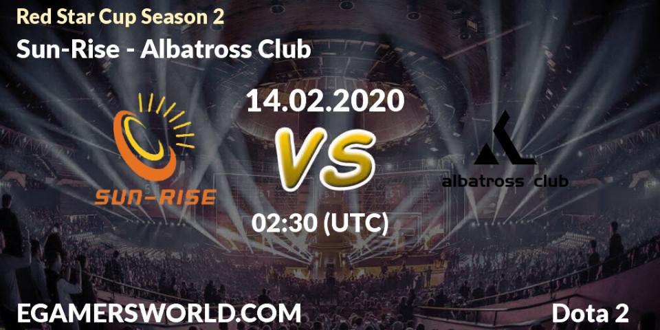Prognose für das Spiel Sun-Rise VS Albatross Club. 18.02.20. Dota 2 - Red Star Cup Season 3