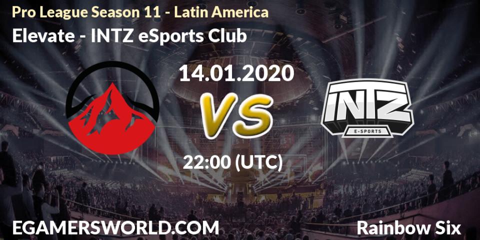 Prognose für das Spiel Elevate VS INTZ eSports Club. 14.01.20. Rainbow Six - Pro League Season 11 - Latin America