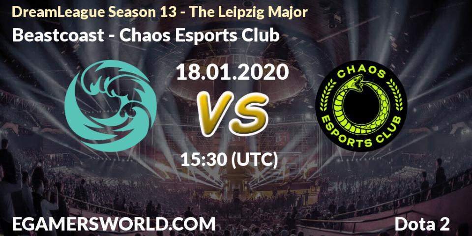 Prognose für das Spiel Beastcoast VS Chaos Esports Club. 18.01.20. Dota 2 - DreamLeague Season 13 - The Leipzig Major