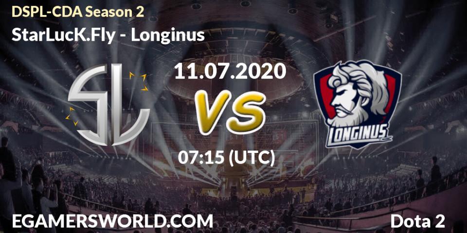 Prognose für das Spiel StarLucK.Fly VS Longinus. 11.07.20. Dota 2 - Dota2 Secondary Professional League 2020 Season 2