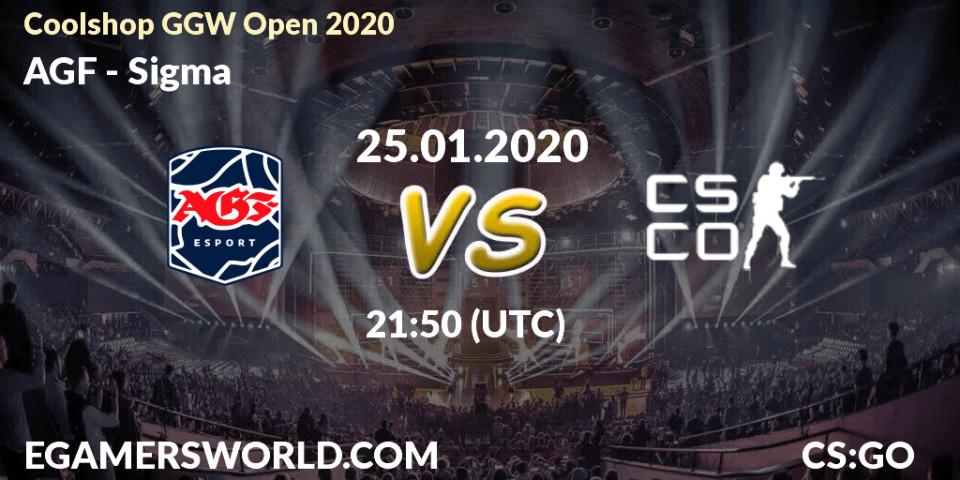 Prognose für das Spiel AGF VS Sigma. 25.01.20. CS2 (CS:GO) - Coolshop GGW Open 2020