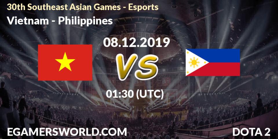 Prognose für das Spiel Vietnam VS Philippines. 08.12.19. Dota 2 - 30th Southeast Asian Games - Esports