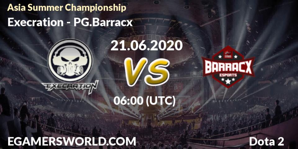 Prognose für das Spiel Execration VS PG.Barracx. 21.06.20. Dota 2 - Asia Summer Championship