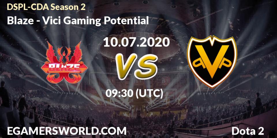 Prognose für das Spiel Blaze VS Vici Gaming Potential. 10.07.20. Dota 2 - Dota2 Secondary Professional League 2020 Season 2