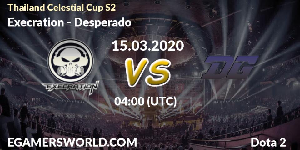 Prognose für das Spiel Execration VS Desperado. 15.03.20. Dota 2 - Thailand Celestial Cup S2