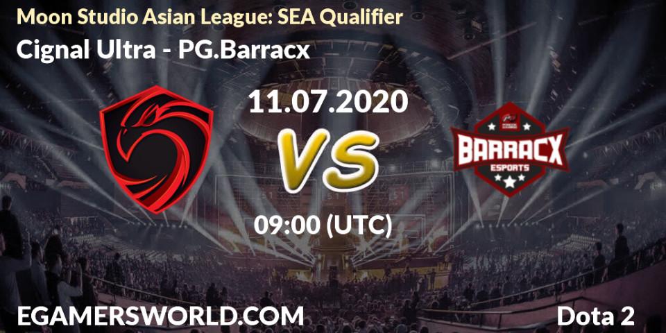 Prognose für das Spiel Cignal Ultra VS PG.Barracx. 11.07.20. Dota 2 - Moon Studio Asian League: SEA Qualifier