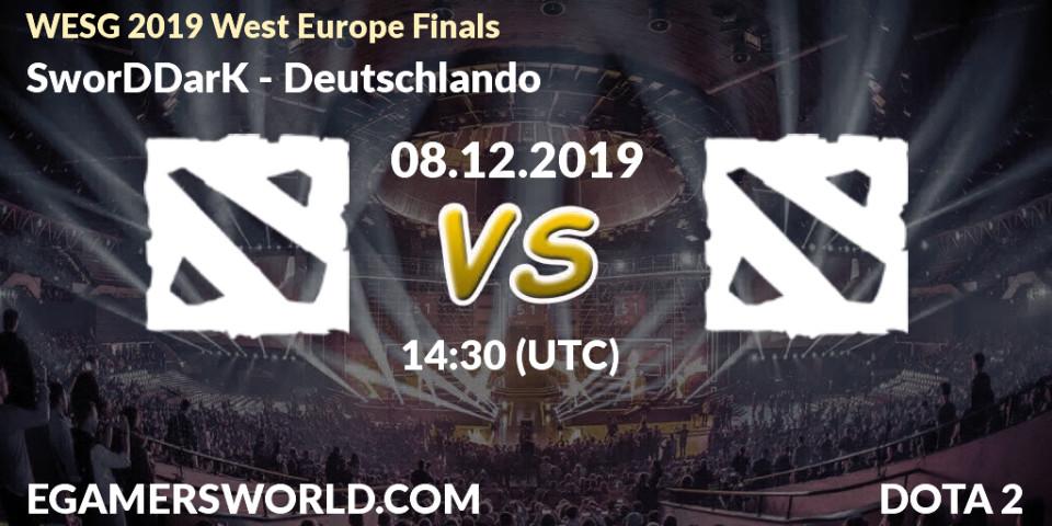 Prognose für das Spiel SworDDarK VS Deutschlando. 08.12.19. Dota 2 - WESG 2019 West Europe Finals
