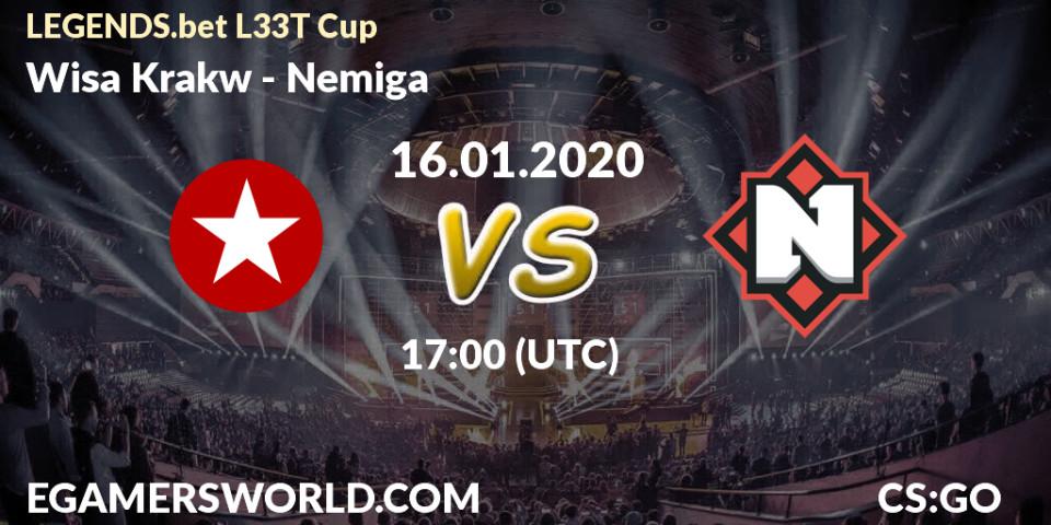 Prognose für das Spiel Wisła Kraków VS Nemiga. 16.01.20. CS2 (CS:GO) - LEGENDS.bet L33T Cup