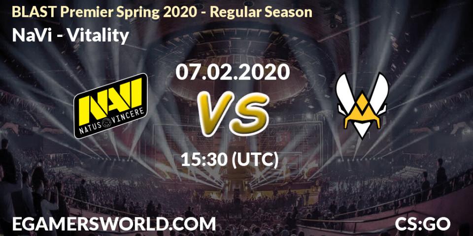 Prognose für das Spiel NaVi VS Vitality. 07.02.20. CS2 (CS:GO) - BLAST Premier Spring Series 2020: Regular Season