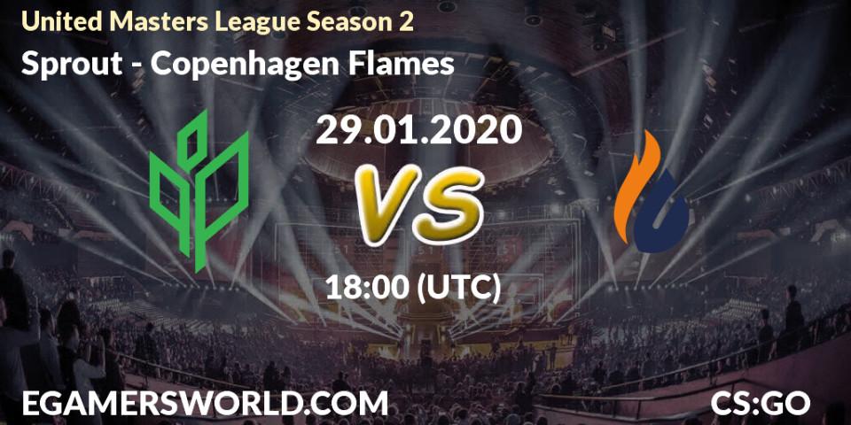 Prognose für das Spiel Sprout VS Copenhagen Flames. 29.01.20. CS2 (CS:GO) - United Masters League Season 2