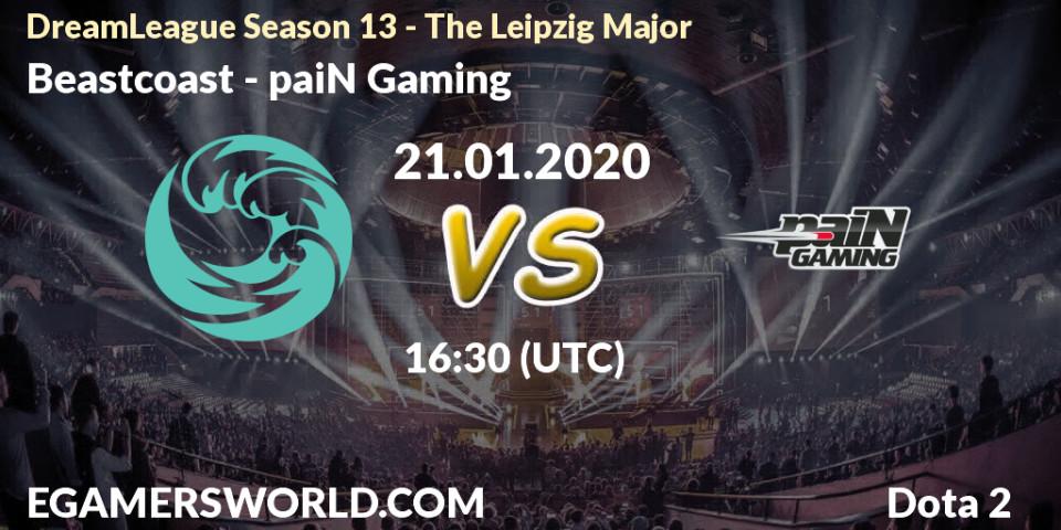 Prognose für das Spiel Beastcoast VS paiN Gaming. 21.01.20. Dota 2 - DreamLeague Season 13 - The Leipzig Major