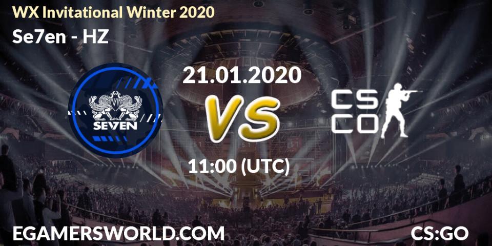 Prognose für das Spiel Se7en VS HZ. 21.01.20. CS2 (CS:GO) - WX Invitational Winter 2020