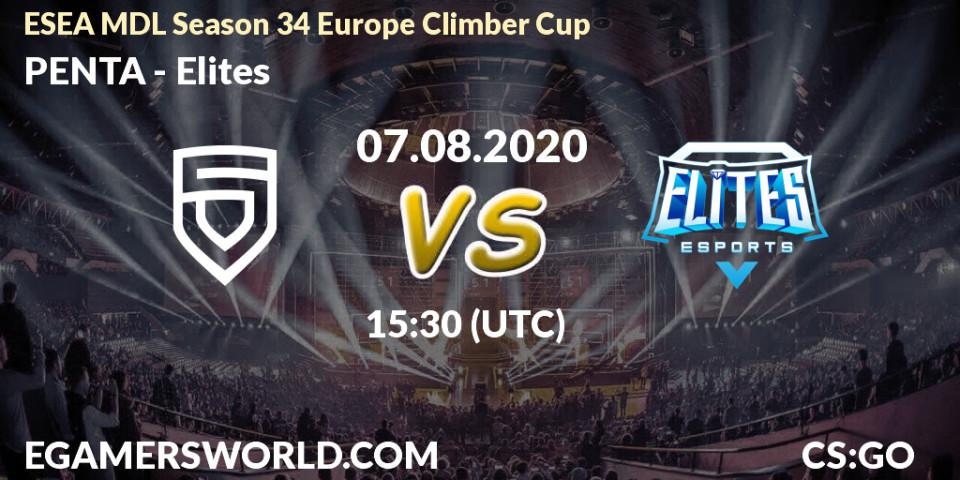 Prognose für das Spiel EURONICS Gaming VS Elites. 07.08.20. CS2 (CS:GO) - ESEA MDL Season 34 Europe Climber Cup