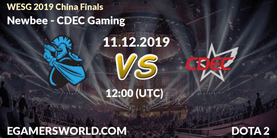 Prognose für das Spiel Newbee VS CDEC Gaming. 11.12.19. Dota 2 - WESG 2019 China Finals
