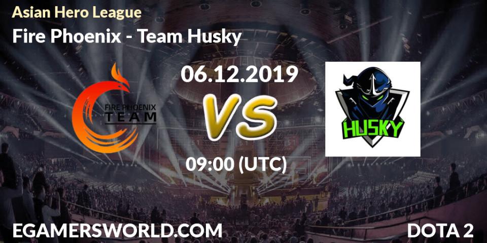 Prognose für das Spiel Fire Phoenix VS Team Husky. 06.12.19. Dota 2 - Asian Hero League