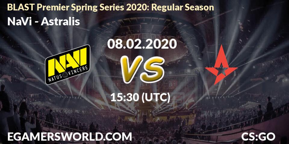 Prognose für das Spiel NaVi VS Astralis. 08.02.20. CS2 (CS:GO) - BLAST Premier Spring Series 2020: Regular Season