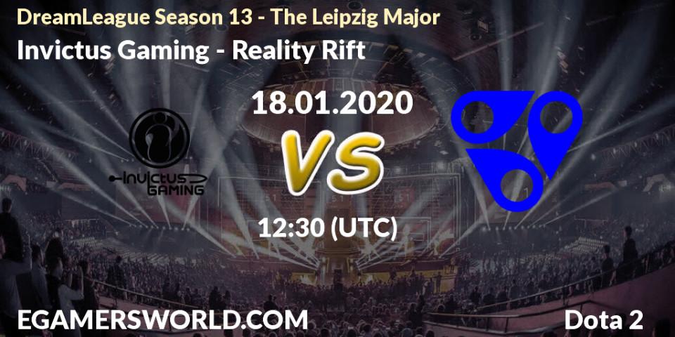 Prognose für das Spiel Invictus Gaming VS Reality Rift. 18.01.20. Dota 2 - DreamLeague Season 13 - The Leipzig Major