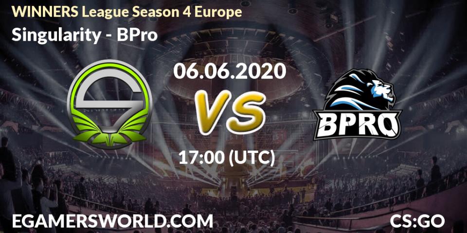 Prognose für das Spiel Singularity VS BPro. 06.06.20. CS2 (CS:GO) - WINNERS League Season 4 Europe