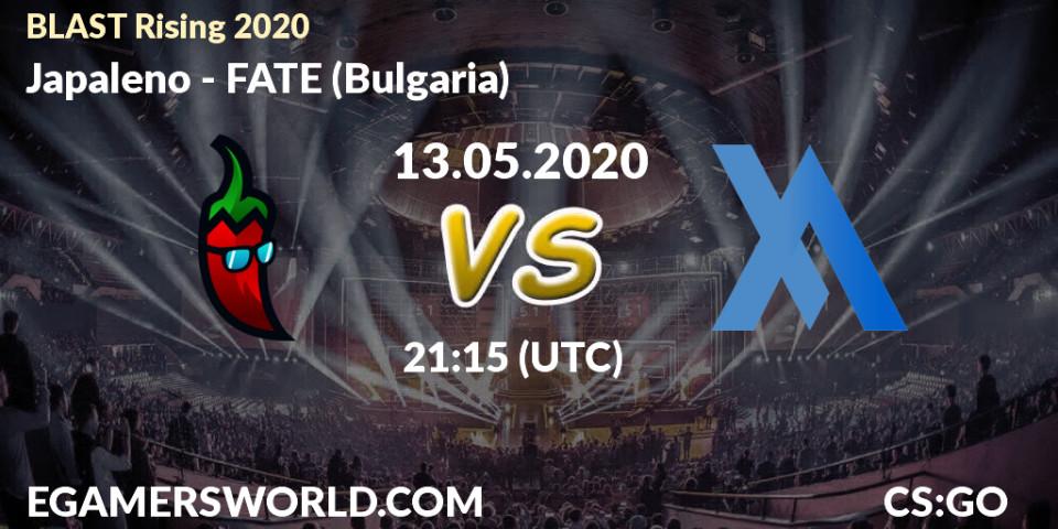 Prognose für das Spiel Japaleno VS FATE (Bulgaria). 13.05.20. CS2 (CS:GO) - BLAST Rising 2020
