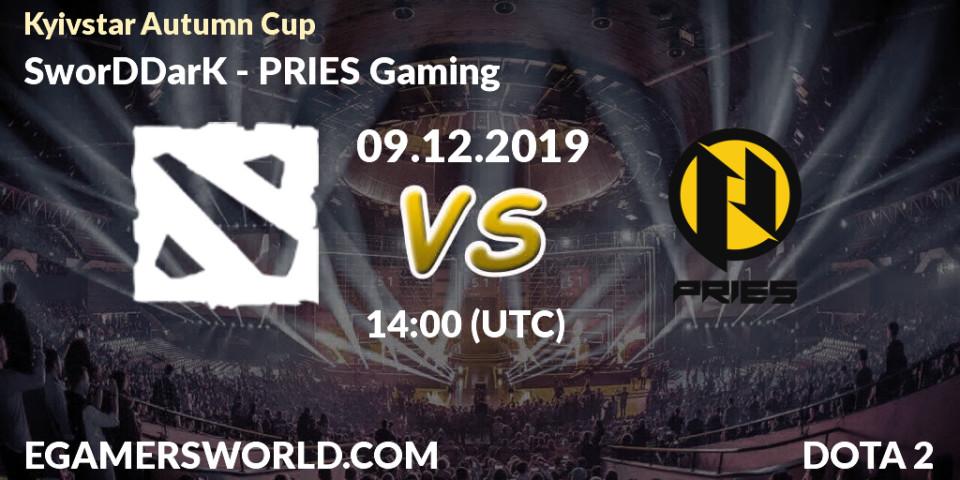 Prognose für das Spiel SworDDarK VS PRIES Gaming. 09.12.19. Dota 2 - Kyivstar Autumn Cup