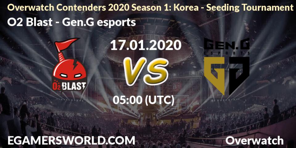 Prognose für das Spiel O2 Blast VS Gen.G esports. 17.01.20. Overwatch - Overwatch Contenders 2020 Season 1: Korea - Seeding Tournament